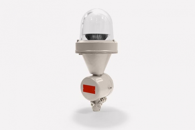 aircraft warning lighting that is explosion proof and low intensity